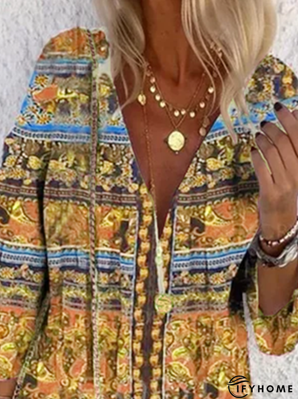 Holiday Long Sleeve Boho Vintage Fashion Weaving Dress | IFYHOME