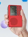 FM AM SW Stereo Radio Speaker 2 Antenna 2.1 Channel Full Band MP3 Player (Red)