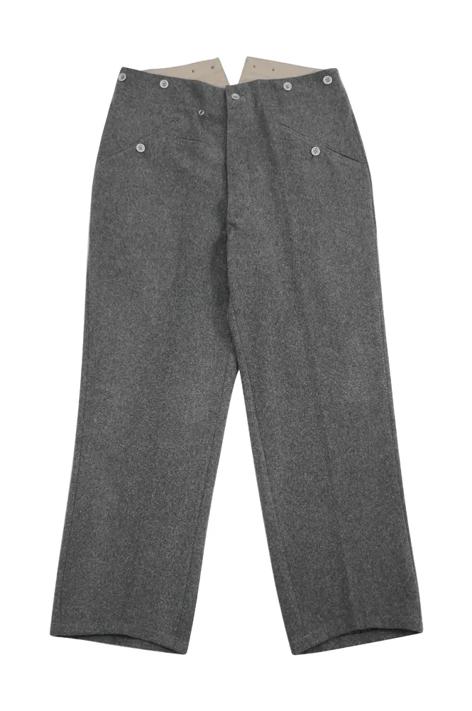   Wehrmacht German M1936 Stone Grey Wool Trousers German-Uniform