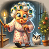 Diamond Painting-DIY Full Round Drill Old Lady