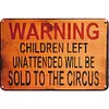 Warning Children - Vintage Metal Signs - 20*30cm/30*40cm - Warning
