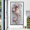 Diamond Painting-DIY Crystal Rhinestone Floral Adorned Lady(40x70cm)