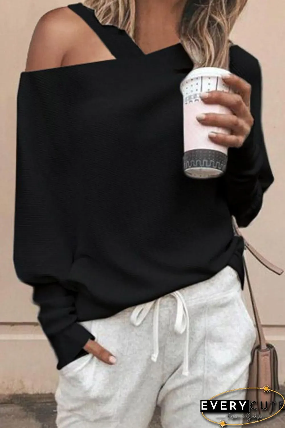 Solid Color Off Shoulder Top (4 Colors) P15026
