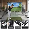 [US Local Warehouse] Golf Hitting Practice Net with 2 Side Barriers & Storage Bag 10x7ft Golf Hitting Aid Net Personal Driving Range for Backyard Driving Chipping Training Swing