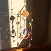 Carillon &eacute;olien suspendu en cristal