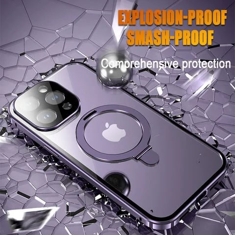 iPhone series double-sided magnetic holder mobile phone case