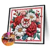 4Pcs Fruits Rouges Et Fleur Rouge-Peinture Diamant En Forme Sp&eacute;ciale-30*30CM