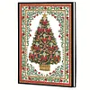 (US Local)Christmas Tree Special Shaped Diamond Painting Journal Notebook for Adults