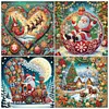 (US Local)4pack Xmas-Special Shaped Diamond Painting Kit(30x30cm)