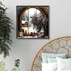 (US Local)Xmas Snow View-Full Round Diamond Painting(40x40cm)