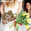 (US Local)6PCS DIY Diamond Art Greeting Cards Congratulation Card & Gift (Gingerbread Man)