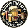 Th&eacute;rapie de groupe - Plaques rondes en m&eacute;tal(30*30cm)