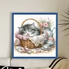 Sleeping Cat-11CT Stamped Cross Stitch 40*40cm/15.75*15.75in