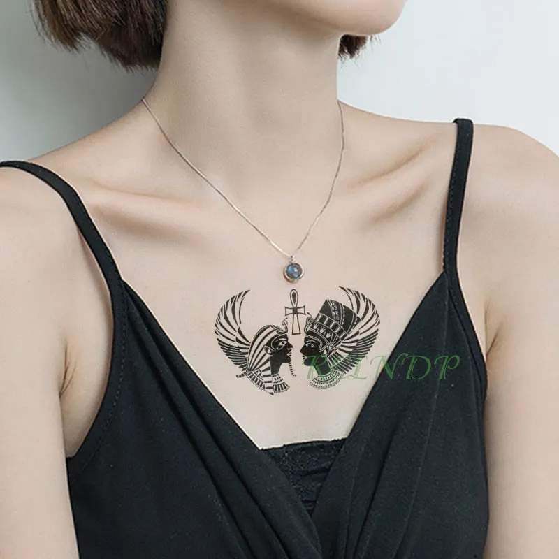 Waterproof Temporary Tattoo sticker protector of Ancient Egypt Greece Egyptian totem Anubis tatto flash tatoo fake tattoos 7