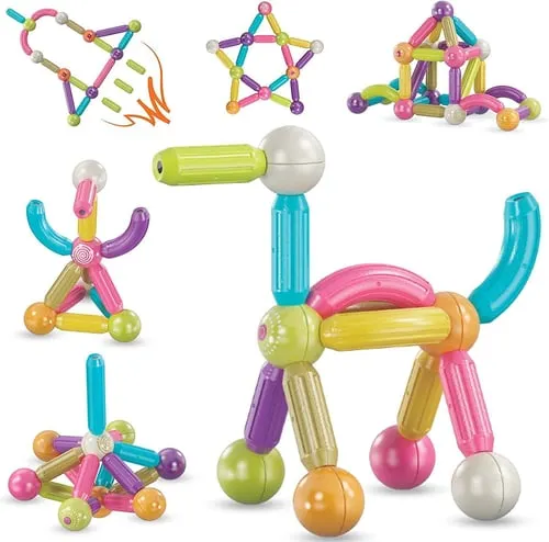 Last Day Special Sale 49% OFF --- Magnetic Balls and Rods Set Educational Magnet Building Blocks