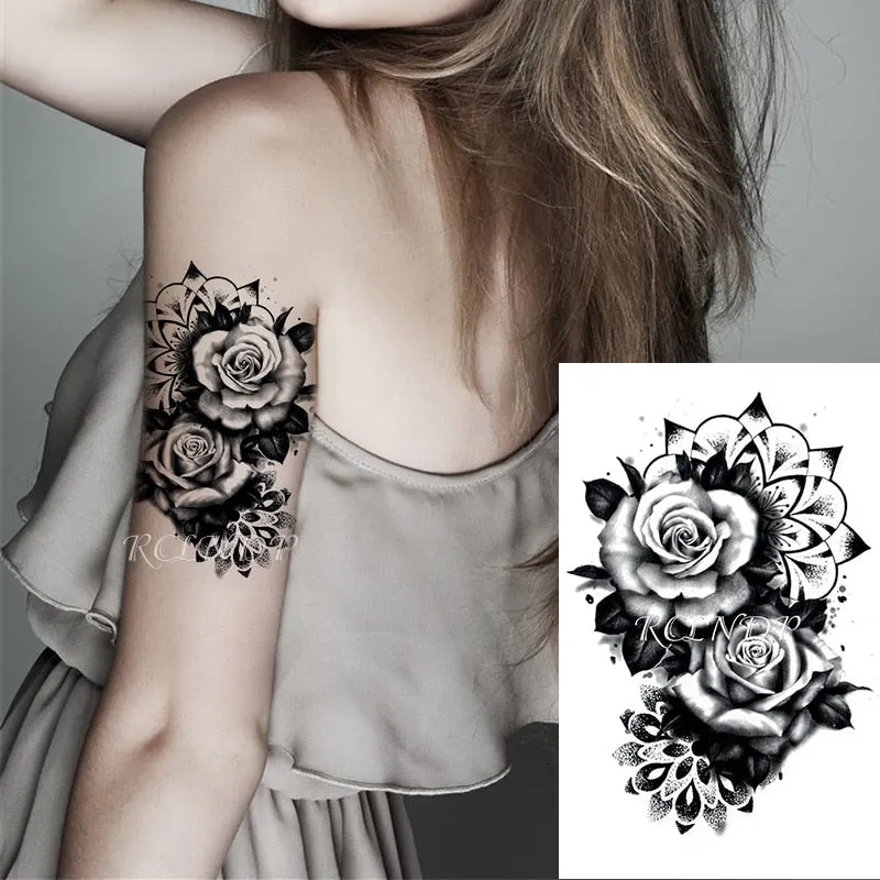 Waterproof Temporary Tattoo Sticker Arabic Letter Heart Love Pattern Personality Fake Tatoo Flash Tatto for Girl Women Men