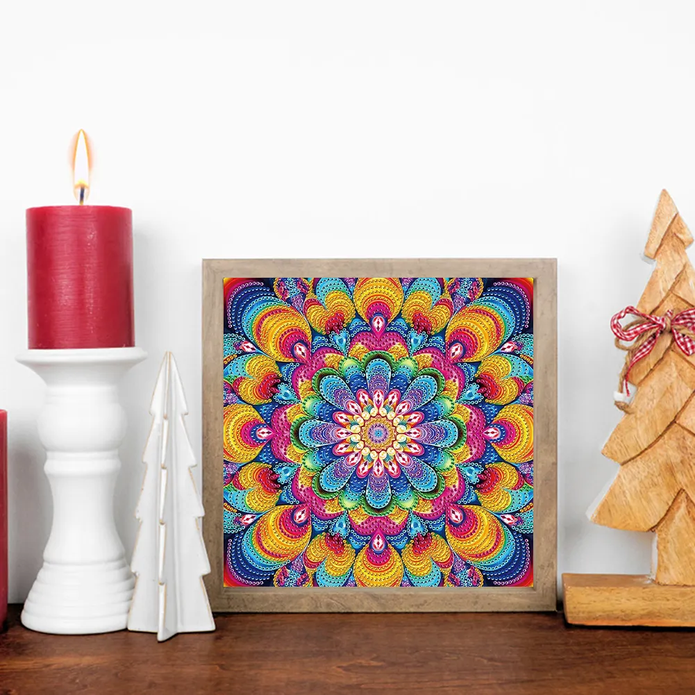 Diamond Painting - Partial Special Shaped Drill - Mandala(Canvas|30*30cm)