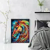 Colored Horse - 11CT Stamped Cross Stitch - 40*55cm - Animal