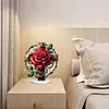 (US Local)Acrylic Special Shape Flower Cross Diamond Painting Desktop Decors Bedroom Table Decor Kit