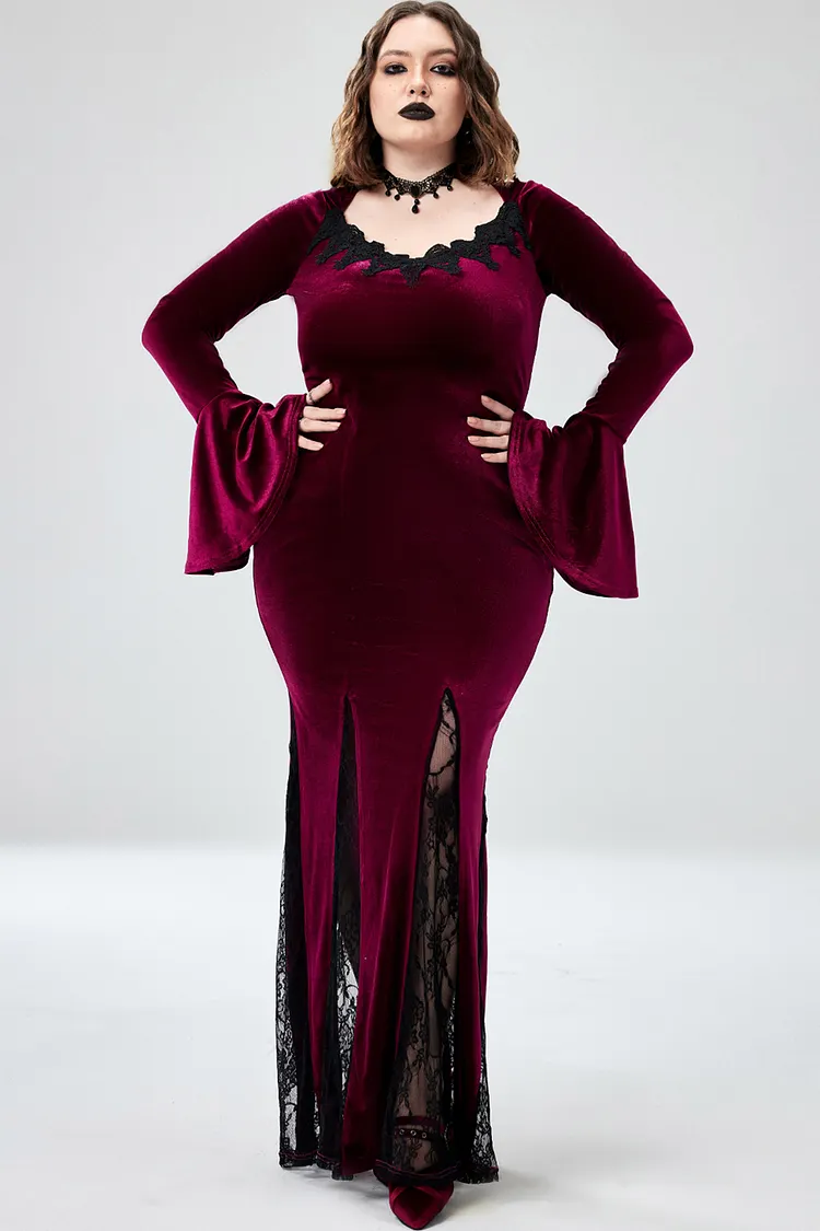 halloween costume with burgundy dress Dare Fashion Eternal Vampire Costume with Renaissance Dress, Burgundy 1x main image 0