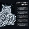 (25x25cm)DIY Glowing Owl Framed Handmade Pearl Painting Art Craft Kit Living Home Decor