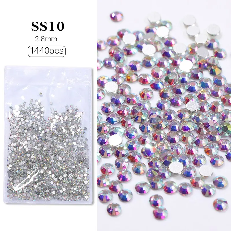 48pcs Mixed Size Aurora Little Bear Nail Art Accessories Resin Kawaii Bear Stereo FlatBack 3D Fashion Fingernail DIY Decoration-Nail Inspo