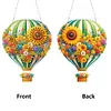 (US Local)Flower Hot Air Balloon Diamond Art Pendant 5D DIY Diamond Painting Dots Pendant