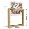 Diamond Painting Wooden Double-Sided Butterfly and Flowers Ornaments Kit with Photo Frame Desktop