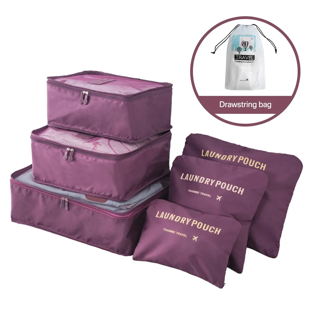 Athvotar Travel Storage Bag Set for Clothes Tidy Organizer Wardrobe Suitcase Pouch Travel Organizer Bag Case Shoes Packing Cube Bag