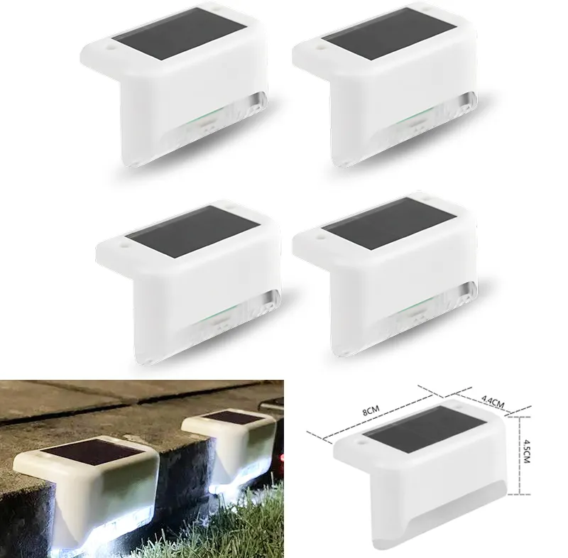 SAKER&reg; Solar Deck Lights Outdoor 4 Pack