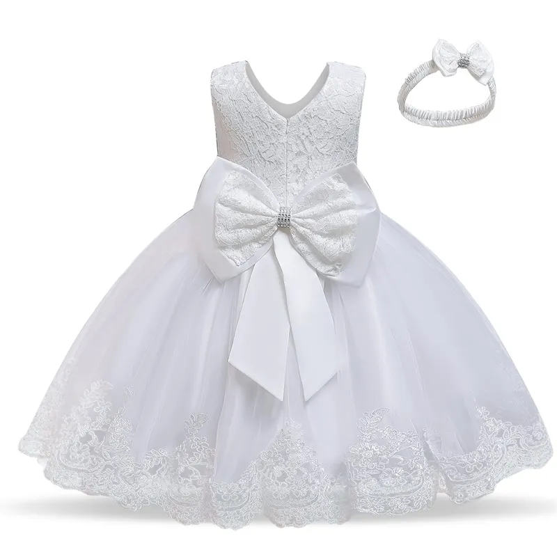 Uveng Flower Lace Baby Girl Dress Wedding Party Children Girls Clothing 0-8 Years Princess Pageant Kids Dresses for Girls Costume