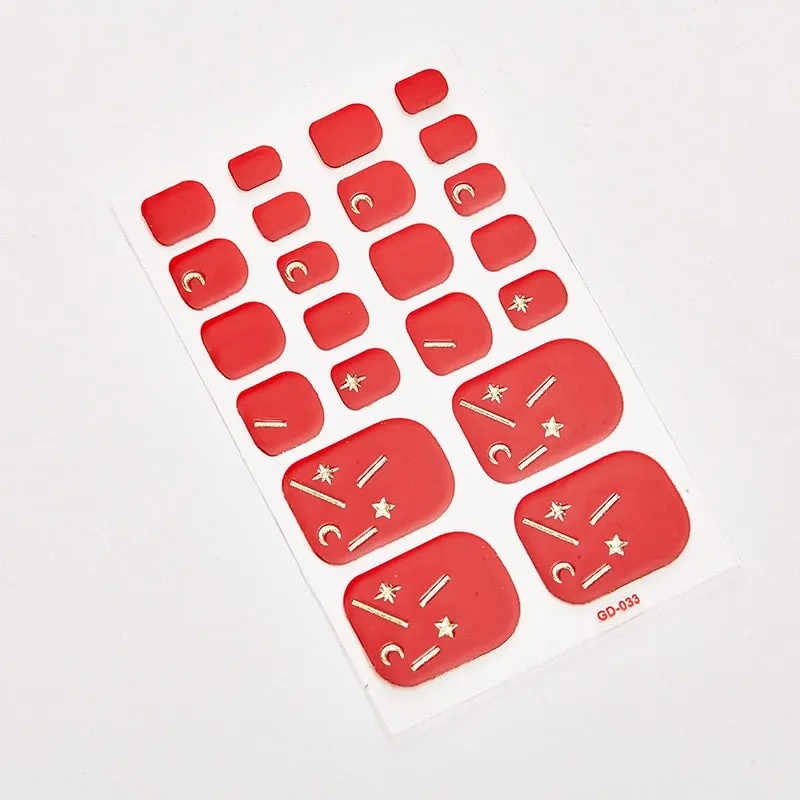 22 Tips/Sheet Shiny Nail Decoration Nail Adhesive Nail Accesoires Nail Art Decoration Nailart Sticker Adesivos Nail Tape