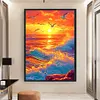 Seaside Rising Sun-9CT Stamped Cross Stitch 68*95cm/26.77*37.4in(Big Size)