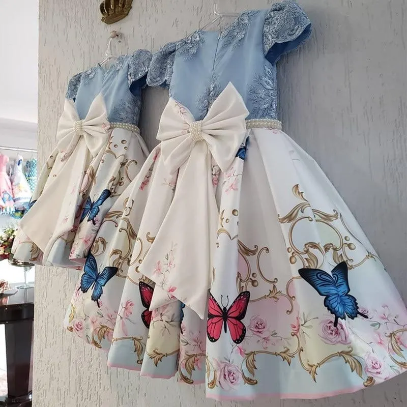 4-10 Yrs Fancy Baby Girls Dress New Year Party Evening Gowns Elegant Princess Dress Ball Gowns Wedding Kids Dresses For Girls