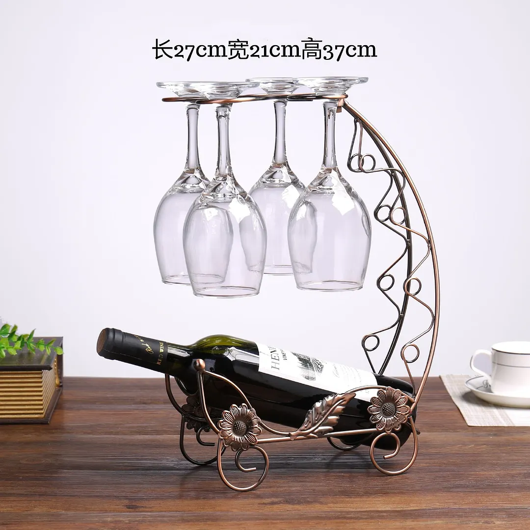 Athvotar Style Wine Cabinet Red Wine Rack Furnishings European Wine Shelf Bar KTV Iron Red Wine Display Rack