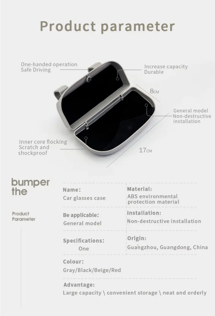 Car glasses case Car glasses clip Magnetic opening and closing