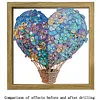 Framed DIY Special Shape Double sided Print Clear Framed Diamond Painting Kit(23x23cm)