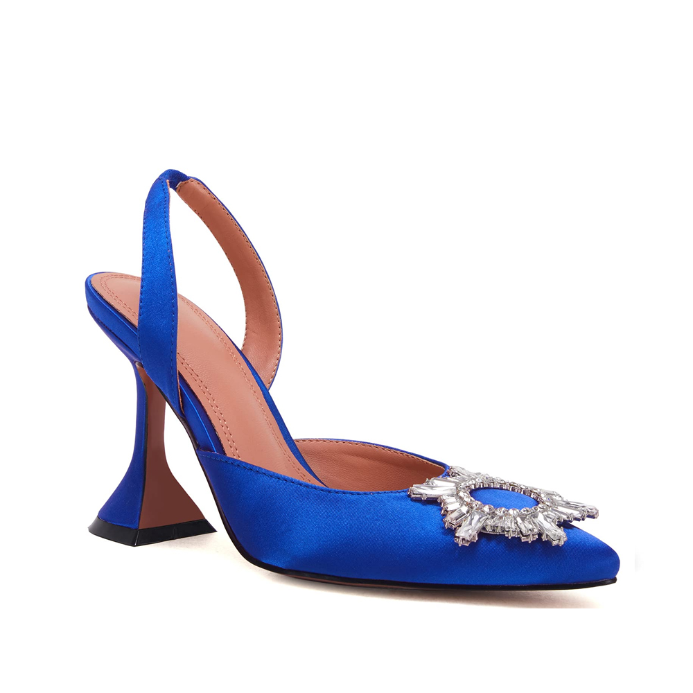 95mm Begum Crystal Party Wedding Slingback Women's Pumps-MERUMOTE