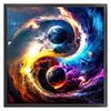 >SALE<Full Embroidery Cotton Thread 11CT Printed Taiji Planet Map Cross Stitch 45x45cm