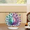 (US Local)Acrylic Special Shape Peacock Diamond Painting Ornaments Desktop Decor Kit