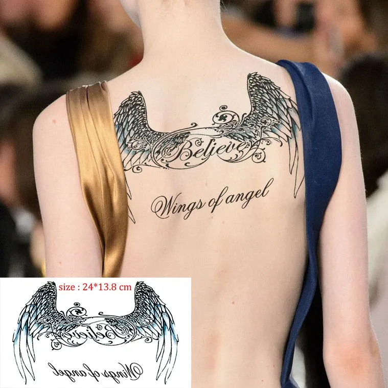 Temporary Tattoo Sticker Plant Leaf Flower Like Butterfly Sexy Chest Back Fake Tatoo Waterproof Flash Tatto Art for Woman Girl