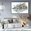 (Stamped/Counted) Colorful Village-14CT Cross Stitch 37*27cm/14.57*10.63in