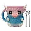 Cute Penguin Cow Leak Proo Ice Cream Pint Containers for Gathering Party Picnic
