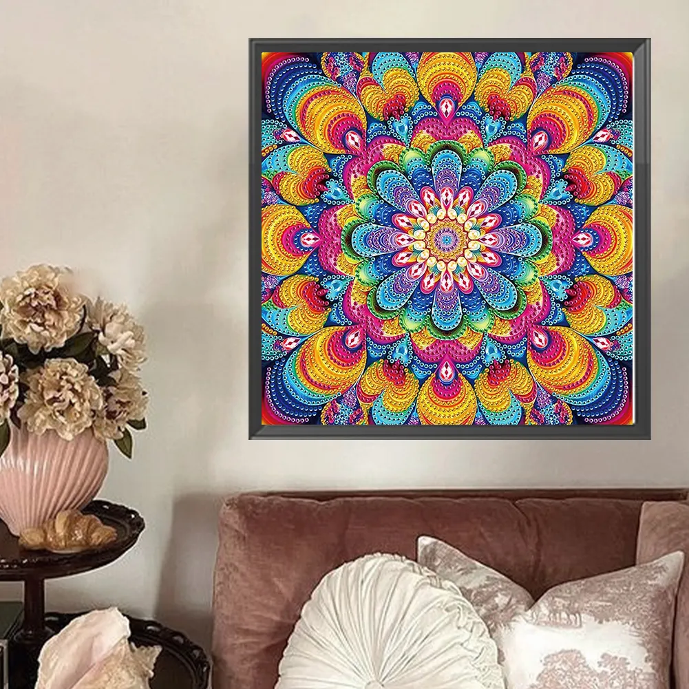 Diamond Painting - Partial Special Shaped Drill - Mandala(Canvas|30*30cm)