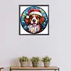 【Limited Stock Sale】Christmas Puppy Glass Painting-Paint by Numbers Acrylic Painting 40*40CM
