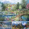 (Counted/Stamped) 11CT/14CT/18CT Forest House - Cross Stitch 60*45cm/23.62*17.72in