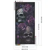 （Big Size）Dark Skull-Full Round Diamond Painting 40*80CM