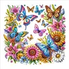 DIY Special Shape Double sided Print Clear Diamond Art Kit Wooden Framed Diamond Painting Kit(21.5x21.5cm)