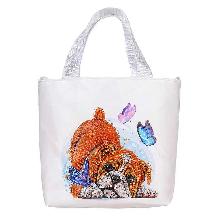 5D Diamond Painting Handbag DIY Canvas Shopping Storage Bag Foldable Tote gbfke