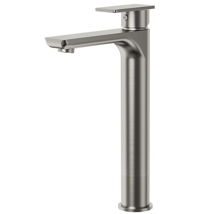 EVERSTEIN Single Handle Tall Bathroom Sink Faucet in Brushed Nickel SFS-1121-NK